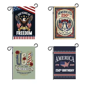 250 Years of American Garden Flag, 250th Anniversary USA Patriotic Yard Banner, Independence Day House Flag Gift