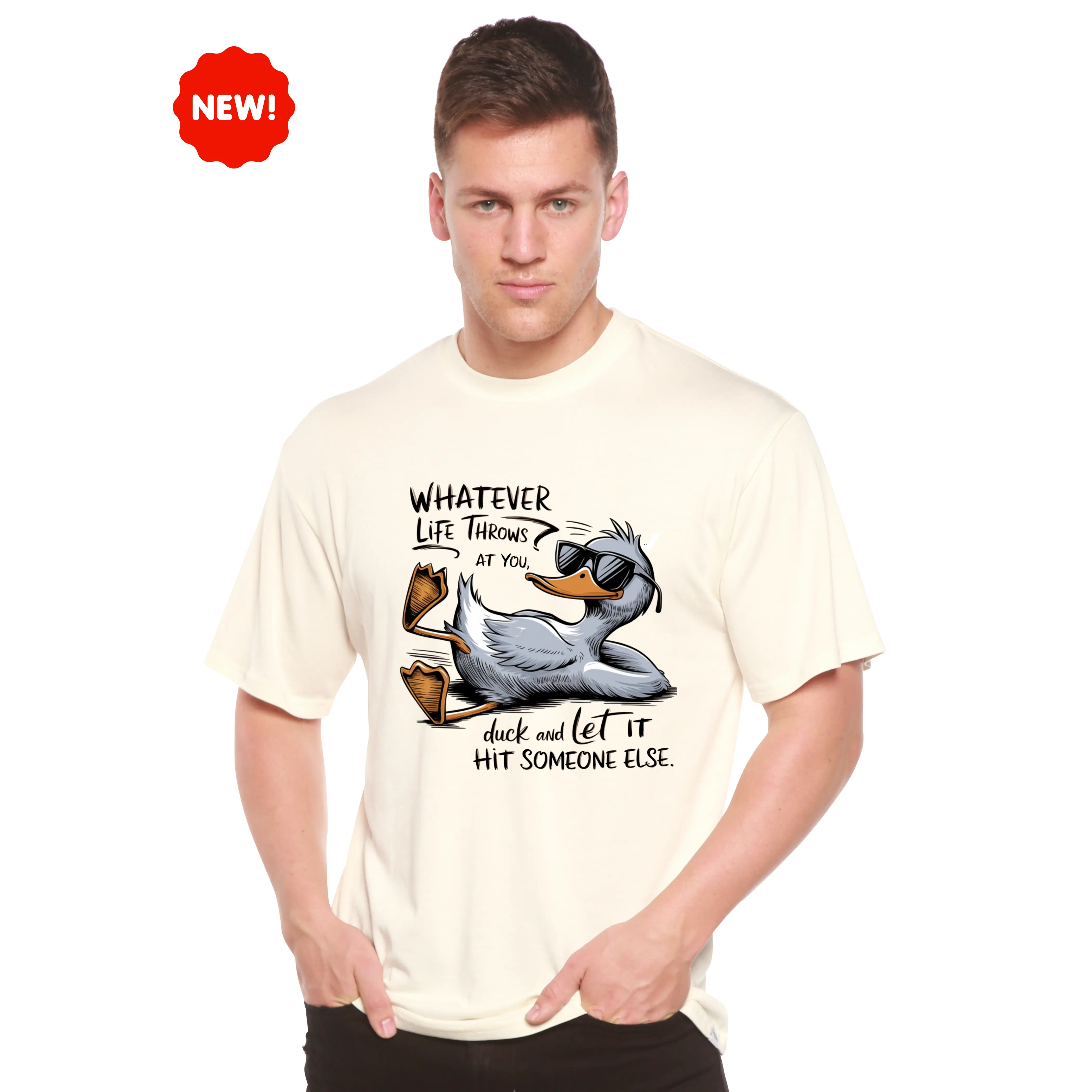 Whatever Life Throws at You Funny Unisex Bamboo/Cotton Graphic T-Shirt