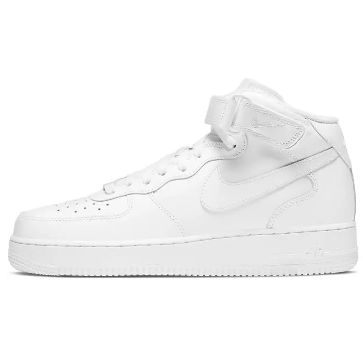 Nike Air Force 1 Mid '07 'Triple White' Men's Athletic Sneaker, Mensfashion Classic Style Sports Footwear for Casual Wear (Runs Slightly Large)