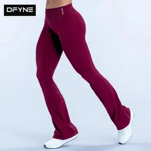 DFYNE Impact Flare Leggings – Scrunch Butt Bootcut Yoga Pants for Women, High Waist Sculpting Gym Workout Pants