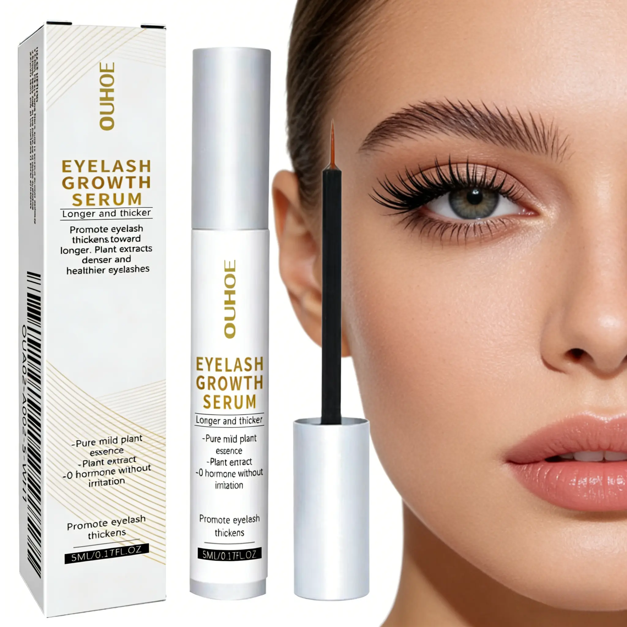 5ml Gentle Lash Serum with Natural Nourishing Glycerin Blend, Non-Irritating Moisturizing Eye Care Liquid for Longer, Darker, Curled Lashes, Daily Application for Beautiful Natural-Looking Results, Lash Serums
