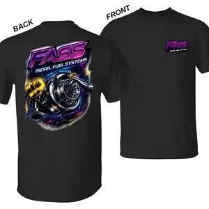 Diesel Fuel Systems Chrome Turbocharger Graphic T-Shirt Neon Racing Performance Tee for Car Enthusiasts Streetwear Turbo Boost Outfit