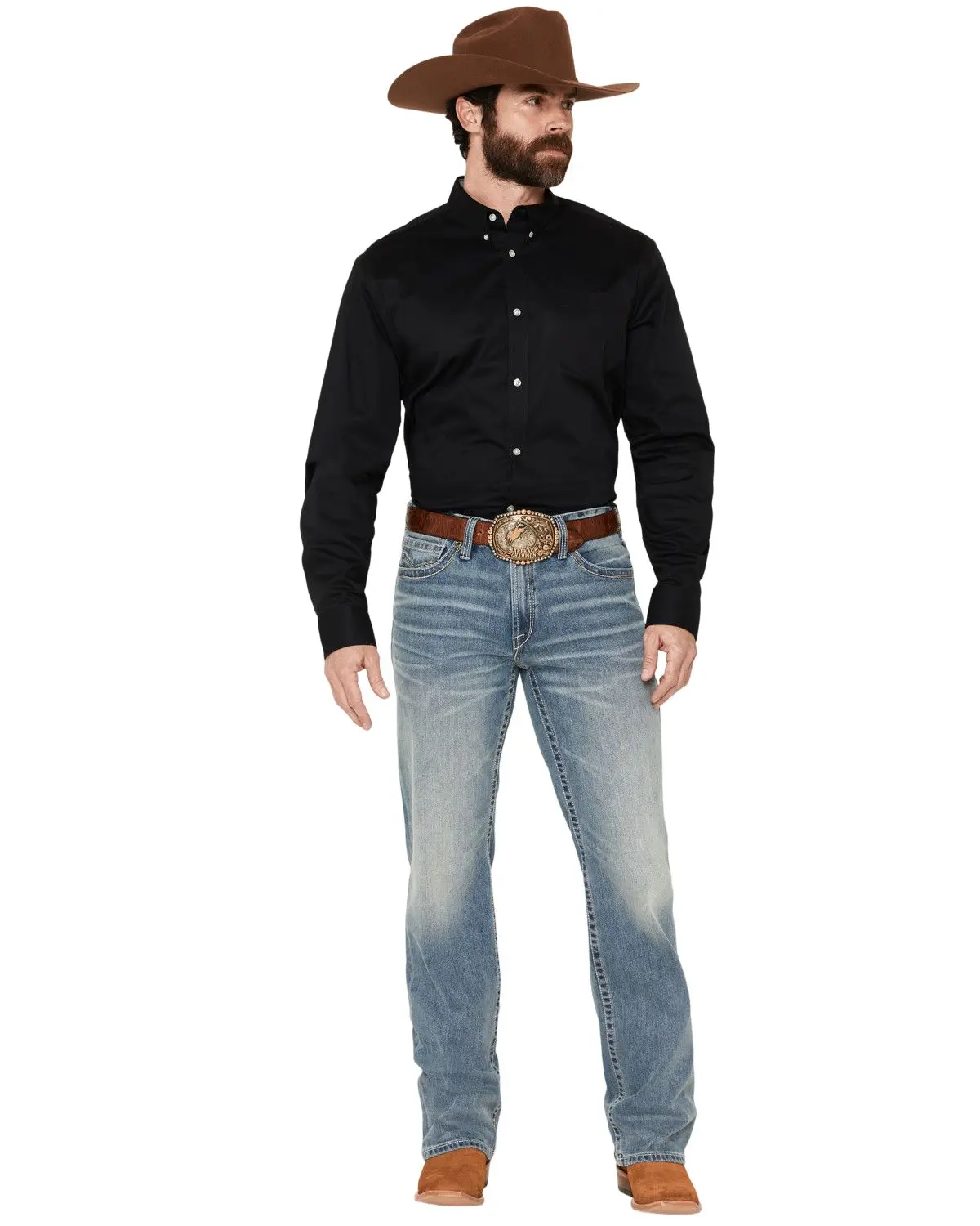Cody James Men's Men'S Kansas Light Wash Wyatt Slim Bootcut Stretch Denim - Cjsu26j12-Ltw