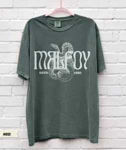 Malfoy Shirt Comfort Colors Serpent T-shirt - Green House Booktok Dracotok Universal Vacation HP Bookish Merch Cotton Fabric