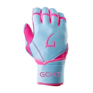 Legacy Series Long Cuff Electric Blue and Pink Batting Gloves Legacy Series Long Cuff Electric Blue and Pink Batting Gloves