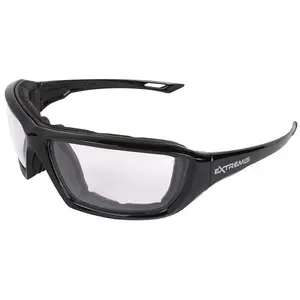 Radians Extremis Safety Glasses Black Frame Clear Anti-Fog Lens Foam Seal Radians Extremis Safety Glasses Black Frame Clear Anti-Fog Lens Foam Seal
