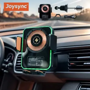 15W Wireless Car Charger with Smart locator, Fast Charging Auto Clamping Car Charger Phone Mount Phone Holder fit for iPhone 16 15 14 13 12 Pro Max 11 XR XS, Samsung Galaxy S24 Ultra S23 S22 S21, S20, S10+