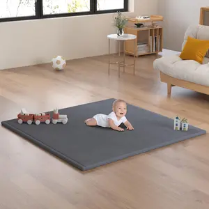 Sleep Ultra Soft Memory Foam Play Mat for Tummy Time 1.3" Thick Non-Slip Crawling Mat Non-Toxic Velvet Nursery Floor Mat with Non-Slip Bottom & Easy Care - Decoration Items