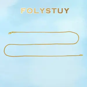 Length: 22.3 inches;Width: 1.8mm [FOLYSTUY (Y136)]Ultra-slim foxtail chain, delicate woven texture exudes sophistication, perfect for creating a clean and sleek neck look when worn alone