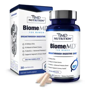 1MD Nutrition BiomeMD Probiotics for Women - Daily Pre & Probiotics for Feminine Wellness - 62 Billion CFUs, 15 Strains - Support Gut, Urinary & Vaginal Health