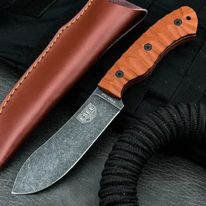 High-Hardness JG5 Fixed-Blade Jungle Knife with Sheath  D2 Blade, G10 Handle—Everyday Carry, Survival, Exploration, Mountaineering, Rescue, Hiking, Camping, and Outdoor Tool