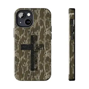 foriPhone13.Vintage I Can Do All Things Through Christ Who Strengthens Me Camo Cross Phone Case 11 12 13 14 15 16