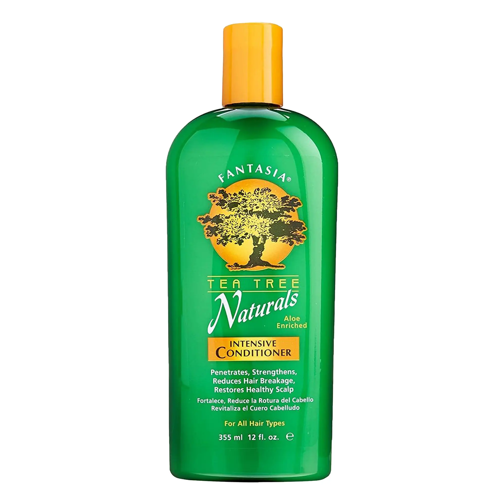 Fantasia Tea Tree Naturals Intensive 12 Oz Conditioner - Deep, Detangling, Alcohol-Free, Aloe Concentrate Formula, Deep Conditioner, Detangling Conditioner