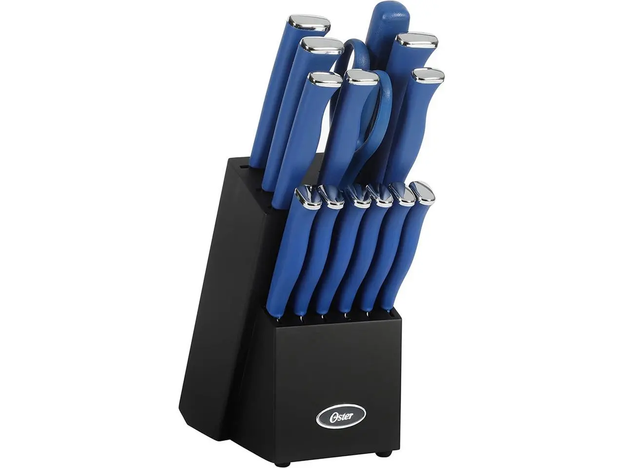 Oster Langmore 15 Piece Stainless Steel Blade Cutlery Set in Dark Blue