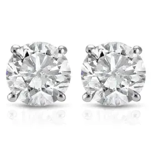 1 1/2ct Diamond Studs 14K White Gold