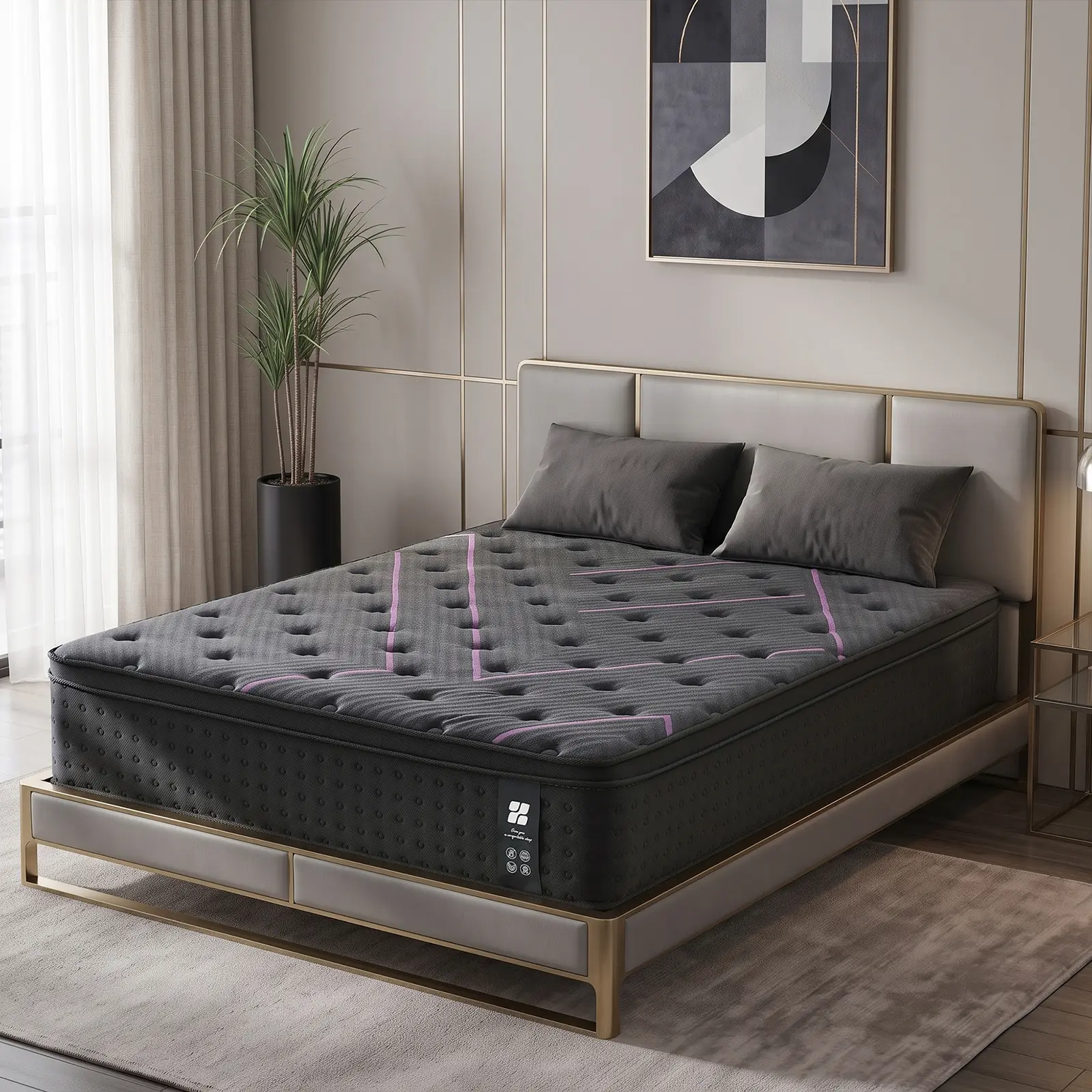 12" 14" 16" Full Queen King Size Mattress‑in‑a‑Box, Hybrid Innerspring Memory Foam Mattress, Medium‑Firm Ergonomic Support Bed Mattress for Pressure Relief
