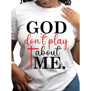 Plus Size, God Is Not Kidding Me About This Christian Faith Statement T-shirt, Unisex, Religiously Inspired Message Top, a Creative Spiritual Gift, Perfect for Any Holiday or Celebration to Give to Friends and Family