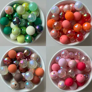 30pcs Rainbow Color Beads Set, Bead Assortment, Smooth Matte Pearl Finish, Fashion Cute Trendy Style, DIY Jewelry Making Supplies, Beading Making