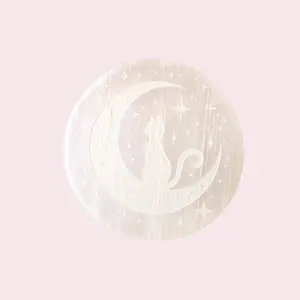 Selenite Charging Plate | Moon Cat