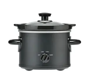 2 QT Slow Cooker, Matte Black Finish, Removeable Stoneware Pot 2 QT Slow Cooker, Matte Black Finish, Removeable Stoneware Pot