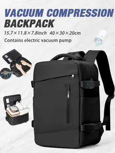 Vacuum Travel Backpack Set with Electric Vacuum Pump, Large Capacity, Flight Approved, Casual Business Bag, Unisex Outdoor Hiking Camping, Multi Function Backpack
