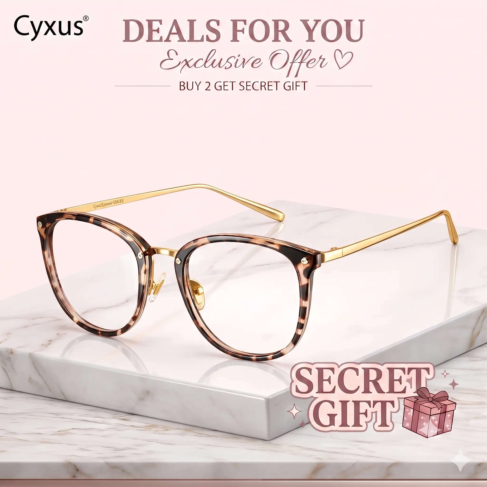 Cyxus Women's Blue Light Blocking UV400 Protection Glasses High Quality Eyewear,Cat Eye Frame, Sleek Anti-Light Non-Prescription, Lightweight Fashion Accessories Work & Daily Screen Small Face,Nose Friendly,Available in Multiple Colors Luxury Design-8169,