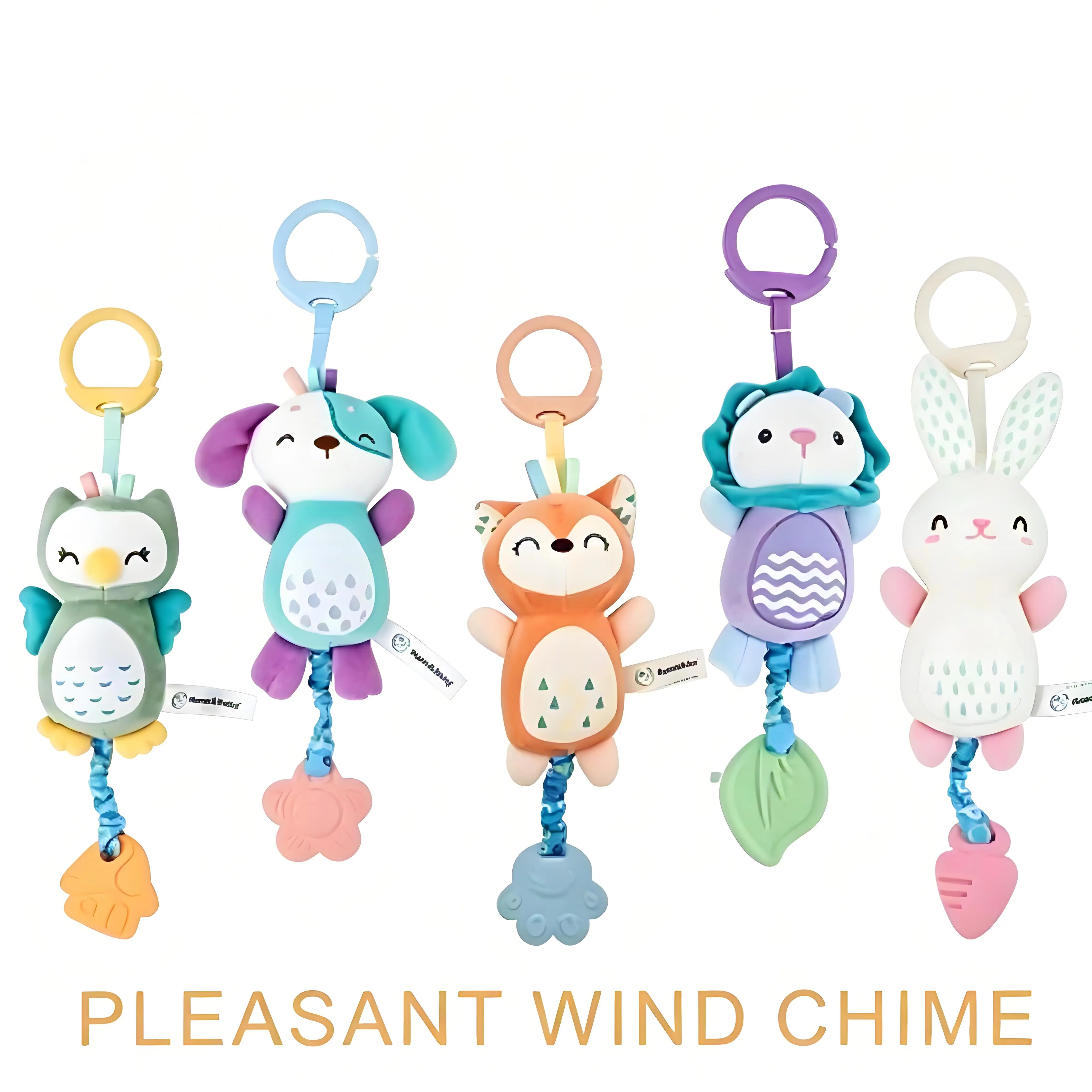 【DealsForYouDays】Cute Animal Plush Hanging Toy Baby Stroller Crib Pendant Infant Soothing Plush Doll