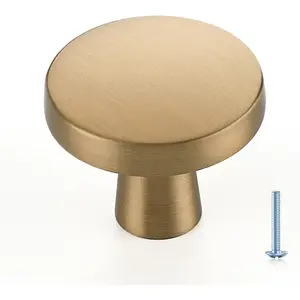 30 Pack Solid Single Hole Kitchen Round Cabinet Knobs Champagne Bronze Pulls Drawer Knobs Kitchen Cabinet Hardware Handles