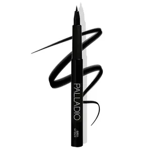 Palladio Felt-Tip Eyeliner Ultra Fine Liner - Quick Drying, Waterproof, Long Lasting Application, Intense Jet Black Color, Smooth Finish