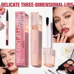 OLIBOLLA Peel Off Lip Liner Waterproof Long Lasting Up to 8 Hours All Day Wear No Smudging Non-Stick Lip Liner Pencil Lip Lacquer Lipliner Cosmetic phibz eyeliner lip liner lip liners