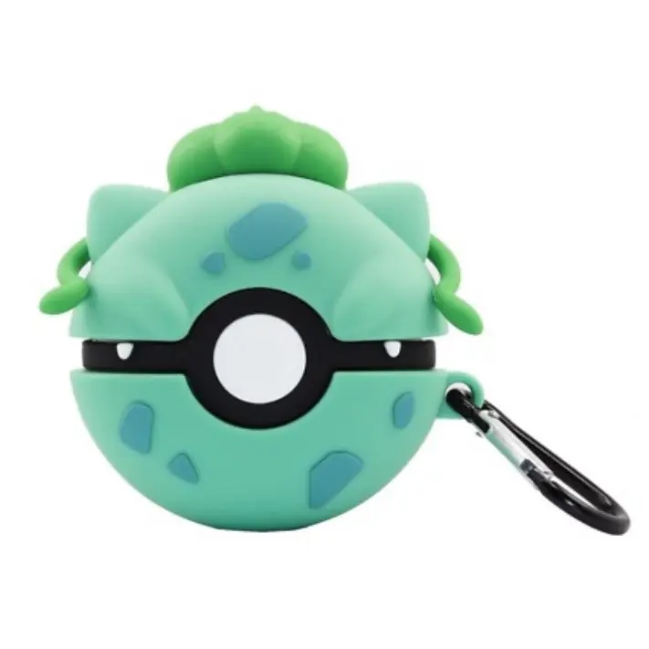 Iconic Favorite Grass Character Green Silicone Protective Case for AirPods & AirPods Pro with Keychain Clip and Cleaning Tool