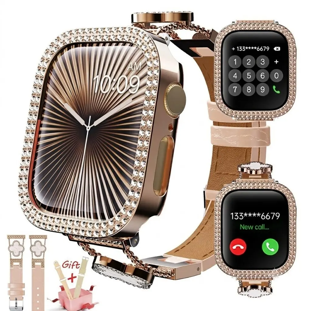 W&O Fashion Smart Watches for Women, Fitness Tracker, Touch Screen Watch with Answer/Make Calls/100+ Sports Modes/Message Reminder, DIY Watch Dials, Wearable Devices, Smart Watches for iPhone/Andriod, Gift for Wife, Girl friend