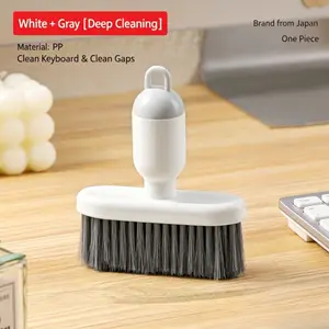 Two-In-One Keyboard Gap Cleaning Brush, Multi-Functional Desktop Dust Removal Tool, Soft Bristle Brush for Home Windows and Slots