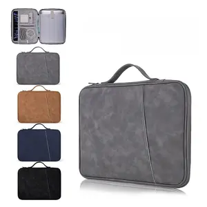 Multi-Size Laptop Sleeve Bag for 11" iPad Pro/Air, 13/14 Inch MacBook, Surface Pro/Tablet, Huawei 10.5", Lenovo Laptop, Shockproof Protective Carrying Case with Handle & Organizer Pockets, Water-Resistant Laptop Briefcase