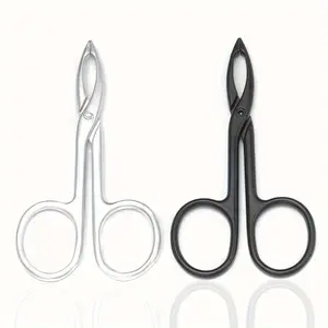 3pcs Tweezer Scissor Type, Handle Straight Tip Scissor Shape, Eyebrow Close Fit Tweezer, Used for Epilator, Facial Hair and Eyebrow Care, Cosmetic