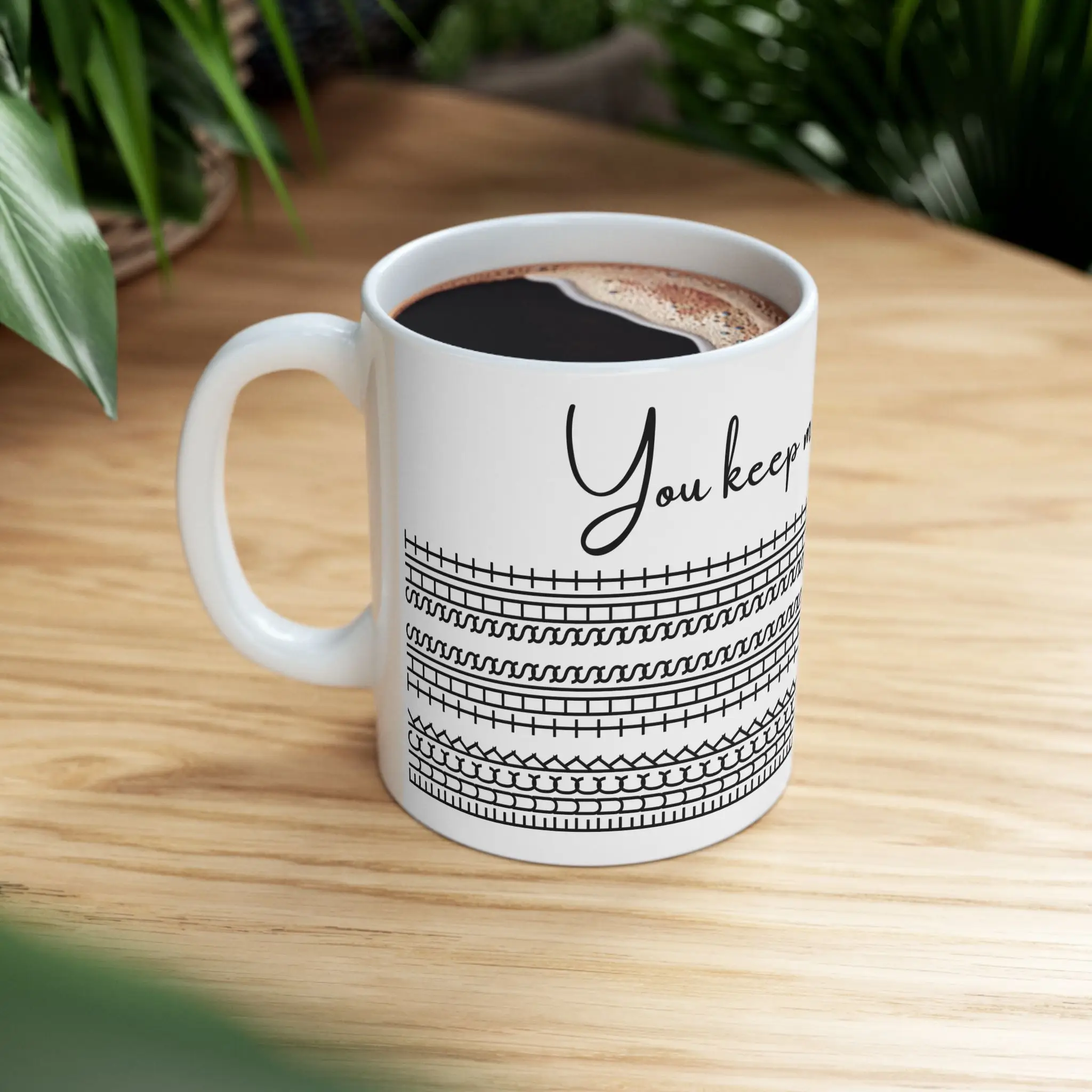 F*ck This Sh*t Ceramic Mug: You Keep Me Sane Discreet Coffee Cup, Sarcastic Quote Tea Mug, Coworker Gift, 11oz 15oz Sizes Drinkware Glossy Reusable Wa