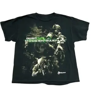 Modern Warfare 2 T-Shirt, COD Game Tee, Gifts Shirt, Unisex Vintage Graphic Tees Gothic Grunge Y2k Emo Scene Amity Affliction Style Clothes Men Women Streetwear