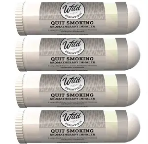 Wild Essentials Quit Smoking Nasal Sticks Aromatherapy Inhalers 4 Pack All Natural Essential Oils Made in USA Healthcare