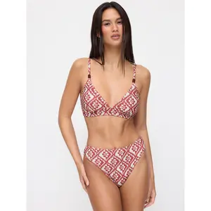 Cider High Stretch Aztec V-neck Bracelet Top & Low Rise Cheeky Bottom Bikini Set