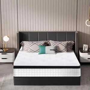 【Bellemave】Twin/Twin XL/Full/ Queen/King Size 12 Inch 7-Zoned Cool Memory Foam Individual Pocket Spring Hybrid Mattress 【Bellemave】Twin/Twin XL/Full/ Queen/King Size 12 Inch 7-Zoned Cool Memory Foam Individual Pocket Spring Hybrid Mattress