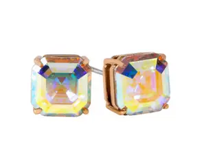 Origami Owl Crystal AB Imperial Stud Rose Gold Earrings