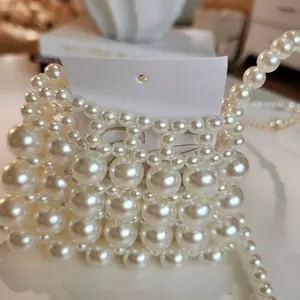 Pearls Crossbody Bag - Elegant Faux Pearl Design for Women's Fashion Accessories