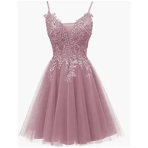 2025 Summer Short Gowns Lace Prom Evening Dress Temperament Multicolor plus Size