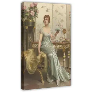 Classic Beautiful Victorian Vintage Fashion Ladies Poster Canvas Painting Print Wall Art Modern Living Room Office Bedroom Room Aesthetics Decoration
