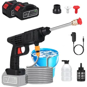 Cordless Pressure Washer Portable Electric High Pressure Washer 400PSI with 0°&40° Nozzle Foam Bottle Filter