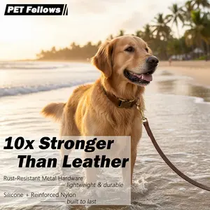 Waterproof Dog Collar That Doesn't Smell Soft Silicone with Strong Metal Buckle