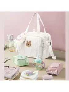Portable Mommy Bag Cute Simple and Multi-functional Mother and Baby Bag Diaper Bag Fashionable and Light Go Out Mom Bag Versatile Multifunctional Diaper Bag Lightweight Mommy Bag