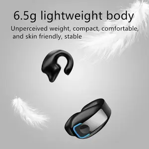 Bone Conduction Bluetooth Clip Earphones, High-Quality TWS Wireless Earbuds with Mic, Stereo Audio, Noise Cancellation, Stable Connection, Electronic Gym & Game Accessory