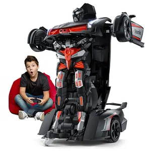 Veeniix V992 Transform Remote Control Car,Transform Robot RC Cars,1:14 Scale,2-in-1 Robot Toy Car with Sound & Light Effects,Gesture Sensing,Automatic Deformation,Birthday Gift Toys for Boys and Girls
