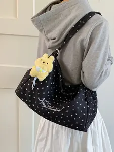 1pc Ladies' fashionable, simple, casual, cute cat paw print shoulder bag suitable for daily commuting, dating, gift giving, ladies' essential armpit bag